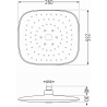 Mexen Uno DR33 beépíthető zuhany szett, Fekete - 71435DR33-70