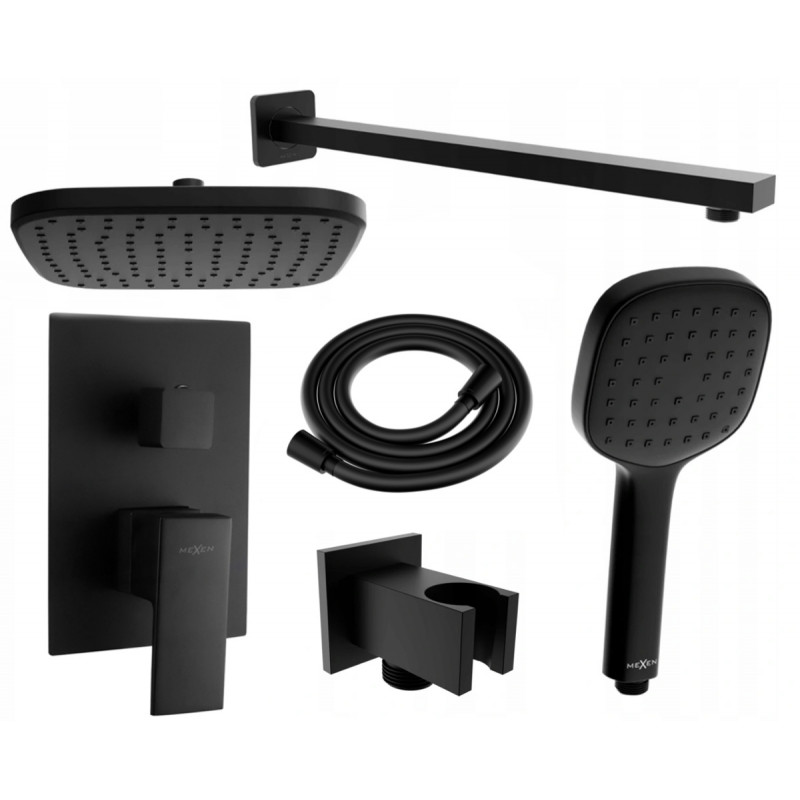 Mexen Uno Set de duș încastrat DR33, negru - 71435DR33-70
