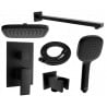 Mexen Uno DR33 set de duș încastrat, negru - 71435DR33-70