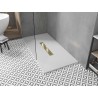 Mexen Toro téglalap alakú SMC zuhanytálca 160 x 70 cm, fehér, arany fedél - 43107016-G