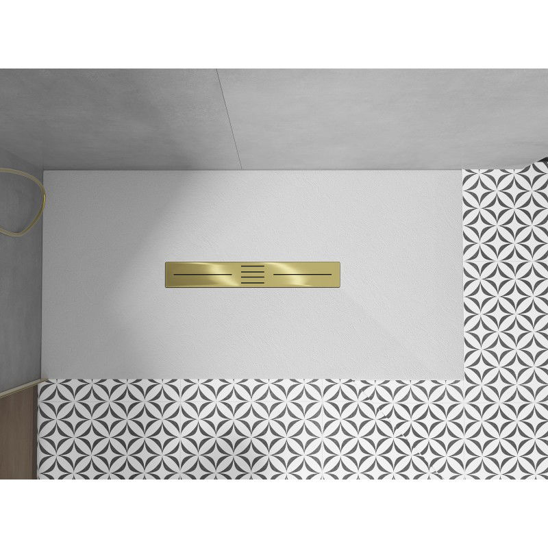 Mexen Toro brodzik dreptunghiular SMC 180 x 70 cm, alb, mască auriu - 43107018-G