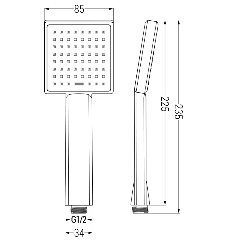 Mexen Uno DR45 set de duș încastrat, crom - 71435DR45-00