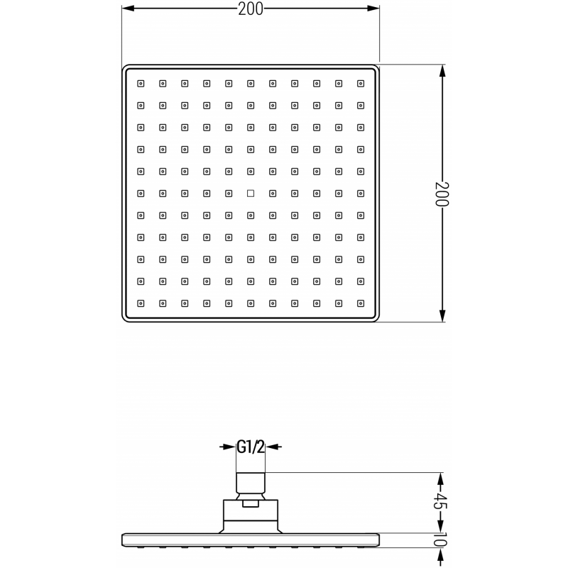 Mexen Uno DR45 set de duș încastrat, crom - 71435DR45-00