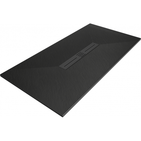 Mexen Toro téglalap alakú SMC 150 x 80 cm, fekete, fekete takarólemez - 43708015-B