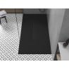 Mexen Toro téglalap alakú SMC zuhanytálca 150 x 80 cm, fekete, fekete burkolat - 43708015-B