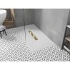 Mexen Toro recea pătrată SMC 160 x 90 cm, albă, mască aurie - 43109016-G