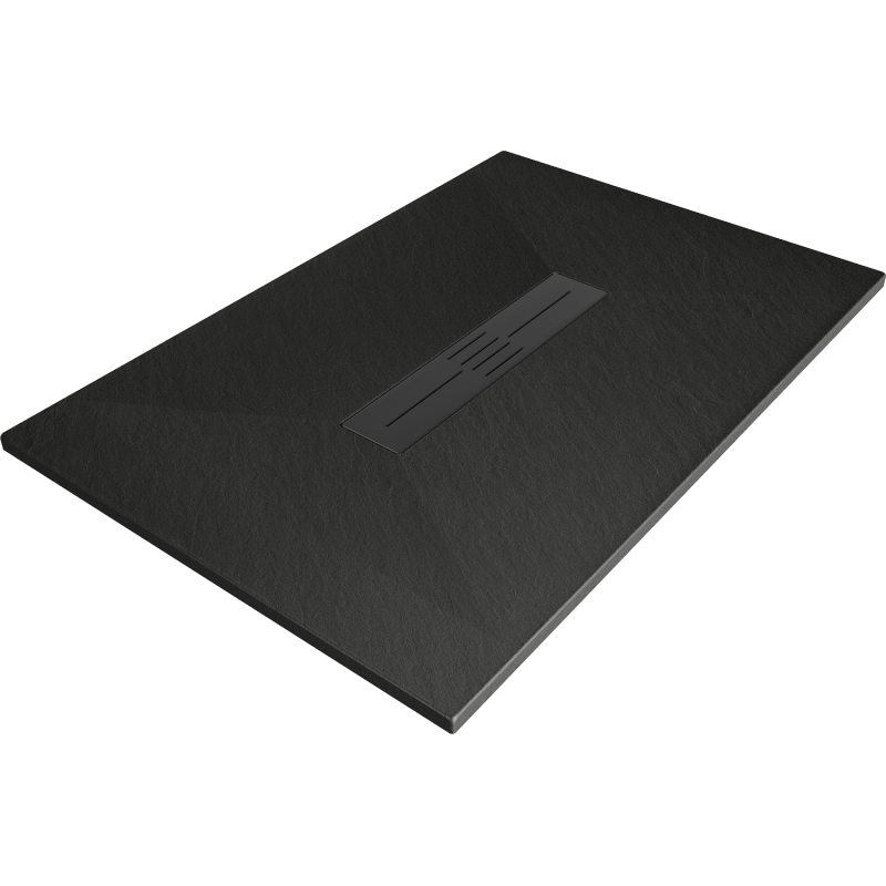 Mexen Toro négyzetes zuhanytálca SMC 110 x 80 cm, fekete, fekete takaróval - 43708011-B