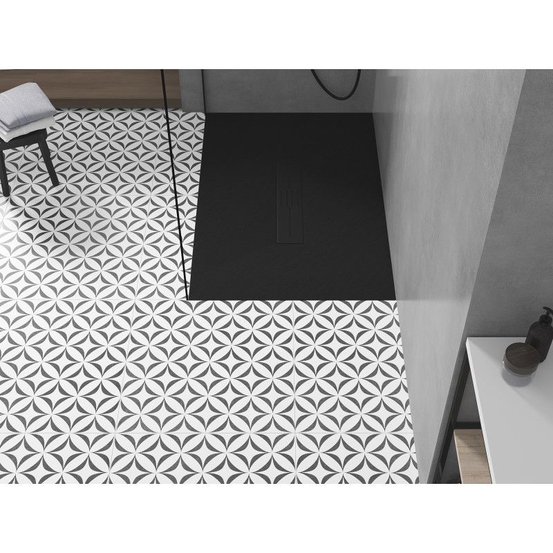 Mexen Toro cadă de duș dreptunghiulară SMC 100 x 80 cm, negru, capac negru - 43708010-B