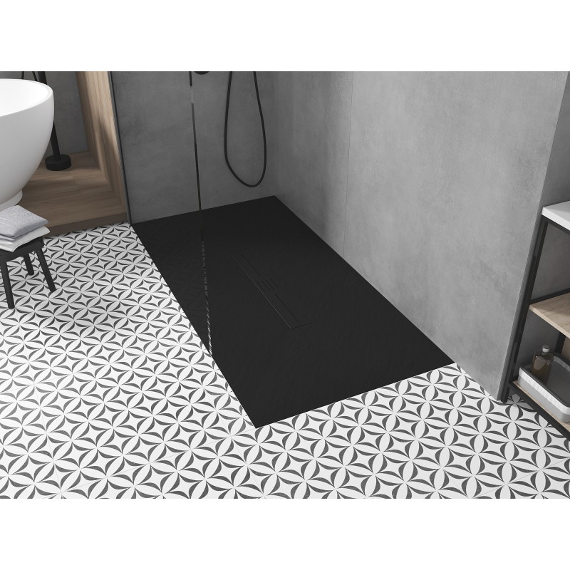 Mexen Toro brodzik dreptunghiular SMC 170 x 70 cm, negru, mască neagră - 43707017-B