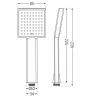 Mexen Uno DR45 beépíthető zuhany szett, Fekete - 71435DR45-70