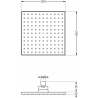 Mexen Uno DR45 beépíthető zuhany szett, Fekete - 71435DR45-70