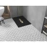 Mexen Toro téglalap alakú SMC 140 x 70 cm, fekete, arany burkolat - 43707014-G