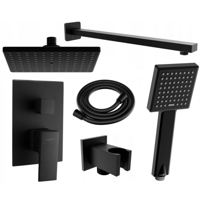 Set de duș îngropat Mexen Uno DR45, negru - 71435DR45-70
