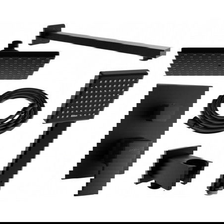 Mexen Uno Set de duș încastrat DR45, negru - 71435DR45-70