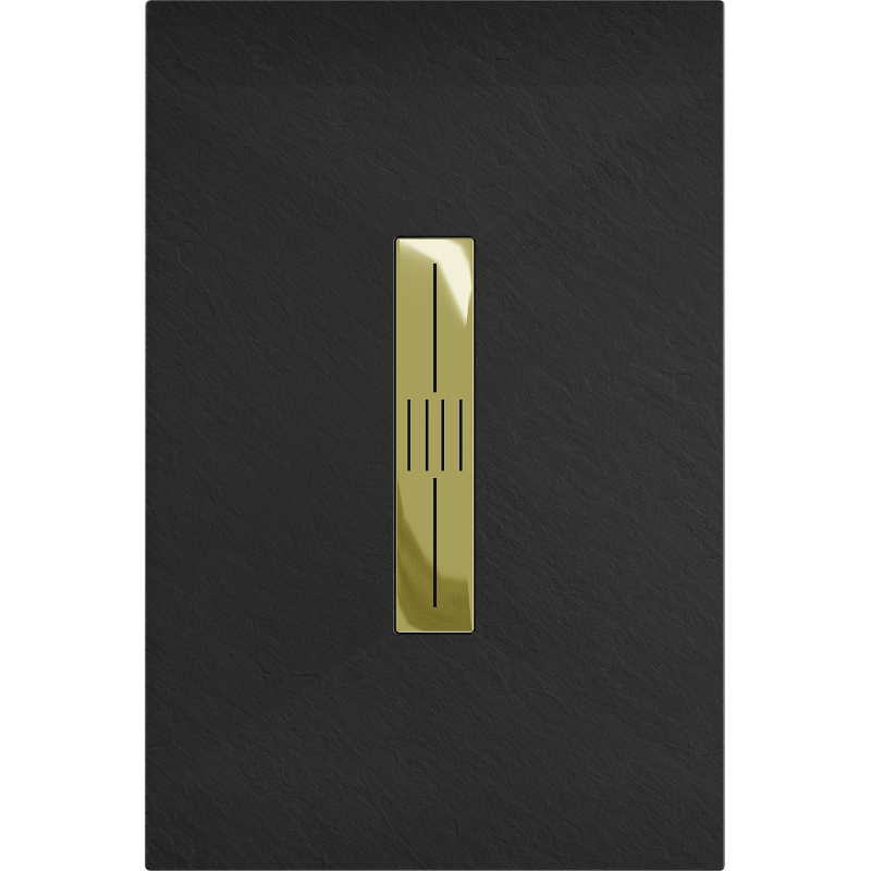 Mexen Toro cădiță de duș dreptunghiulară SMC 140 x 80 cm, negru, mască aurie - 43708014-G