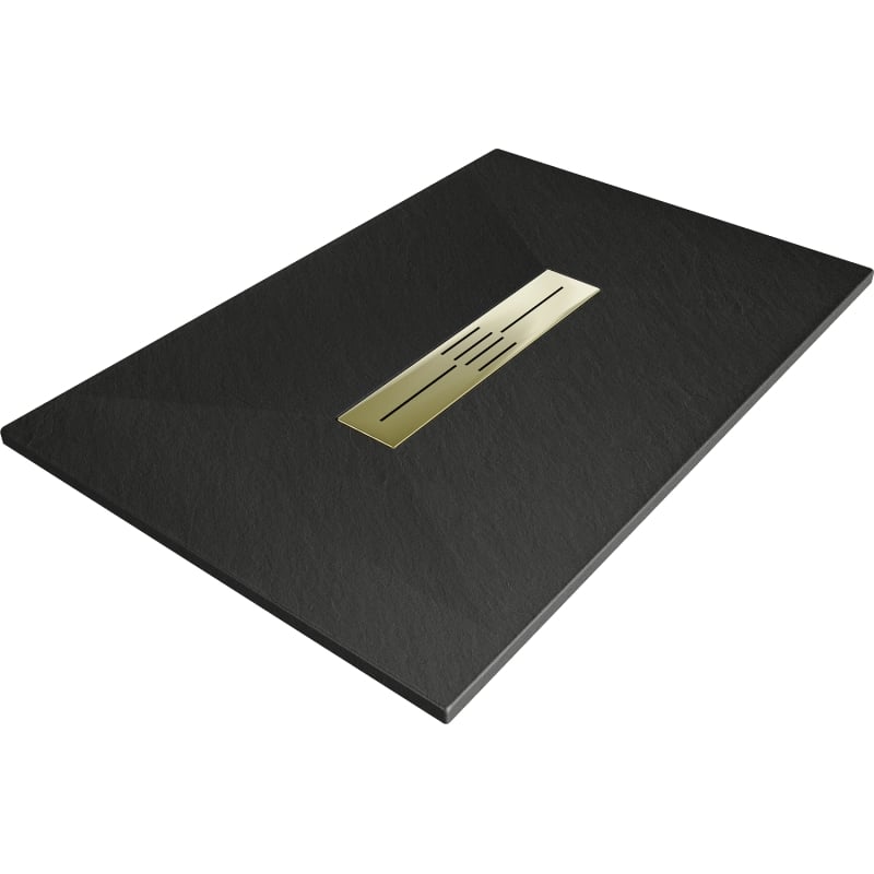 Mexen Toro brodzik dreptunghiular SMC 130 x 90 cm, negru, mascare aurie - 43709013-G