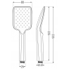 Mexen Uno DR62 beépíthető zuhany szett, Fekete - 71435DR62-70