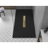 Mexen Toro SMC téglalap alakú zuhanytálca 150 x 70 cm, fekete, arany takaróelem - 43707015-G