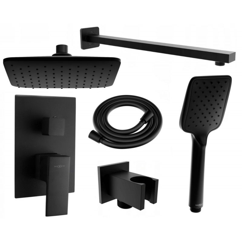 Mexen Uno DR62 set de duș încastrat, negru - 71435DR62-70