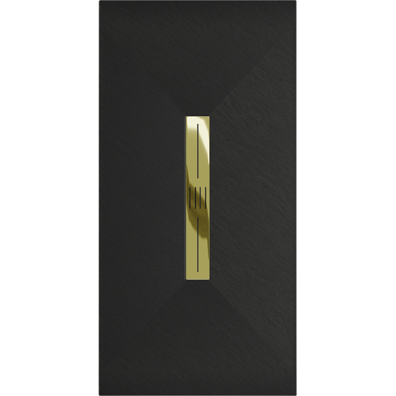 Mexen Toro cadă de duș dreptunghiulară SMC 180 x 80 cm, negru, capac auriu - 43708018-G