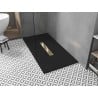 Mexen Toro téglalap alakú zuhanytálca SMC 170 x 90 cm, fekete, arany burkolat - 43709017-G