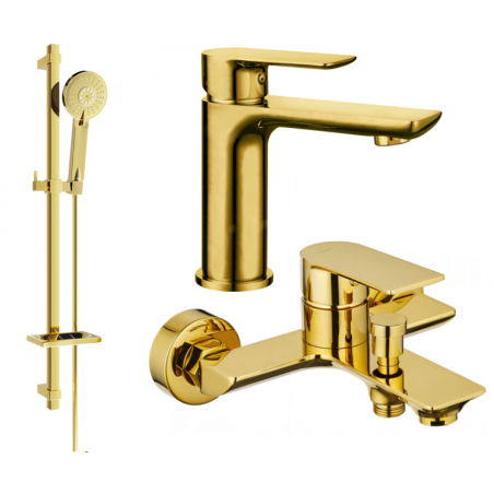 Mexen Alfa DQ40 set pentru cadă, auriu - 745703DQ40-50