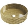 Mexen Aura sticlă chiuvetă pe blat 39 x 39 cm, aurie - 24013950