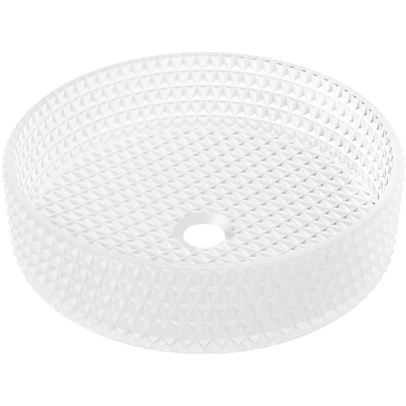 Mexen Aura lavoar de sticlă montat pe blat 39 x 39 cm, sticlă mată - 24013930