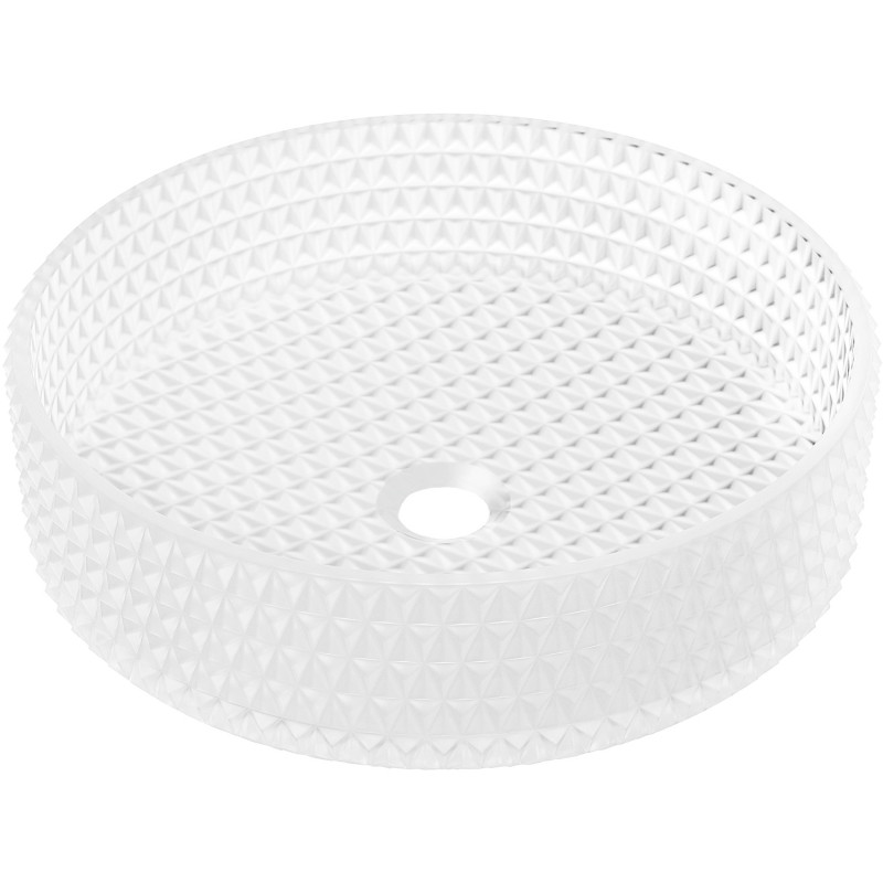 Mexen Aura üveg, pult feletti mosdó 39 x 39 cm, matt üveg - 24013930
