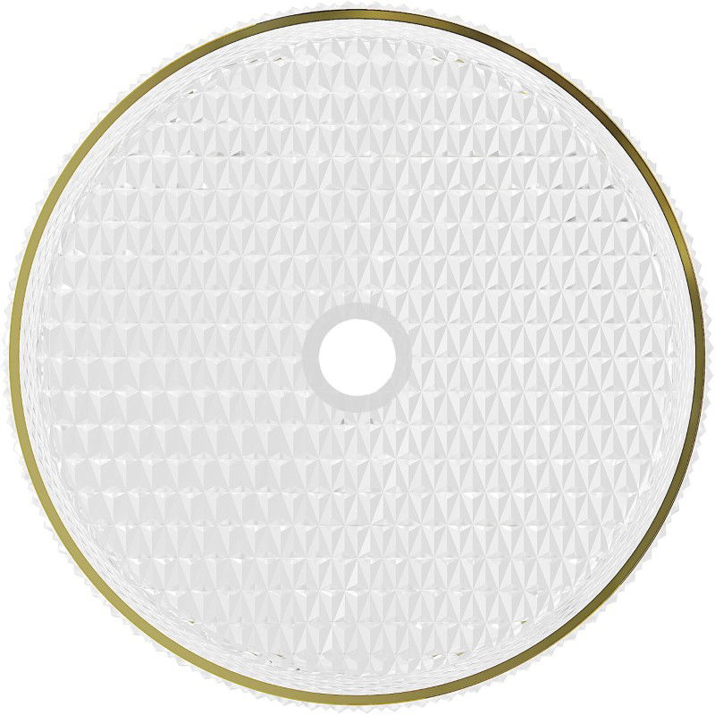 Mexen Aura lavoar din sticlă pe blat 39 x 39 cm, transparent/auriu - 24013905