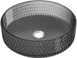 Mexen Aura lavoar de sticlă pe blat 39 x 39 cm, negru - 24013970