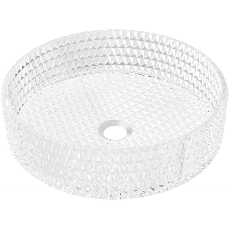 Mexen Aura üvegből készült pultra szerelhető mosdókagyló 39 x 39 cm, átlátszó - 24013900