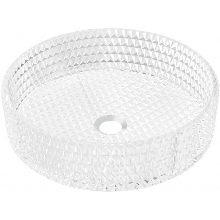 Mexen Aura üvegből készült pultra szerelhető mosdókagyló 39 x 39 cm, átlátszó - 24013900