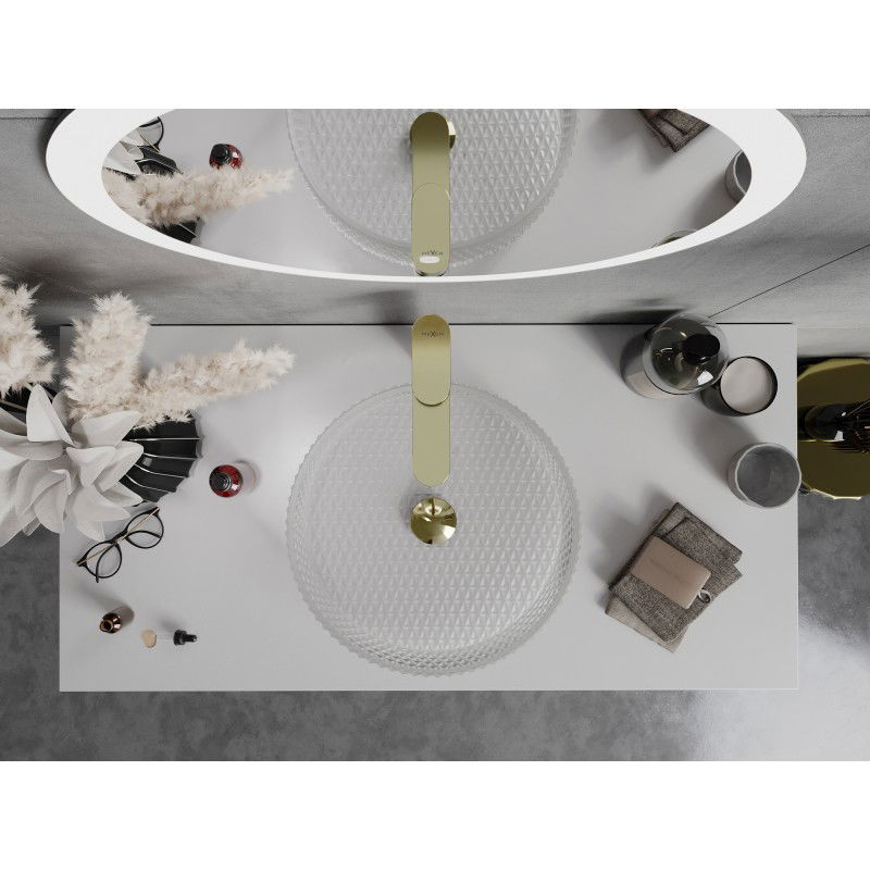 Mexen Aura lavoar de sticlă pe blat 39 x 39 cm, sticlă mată - 24013930