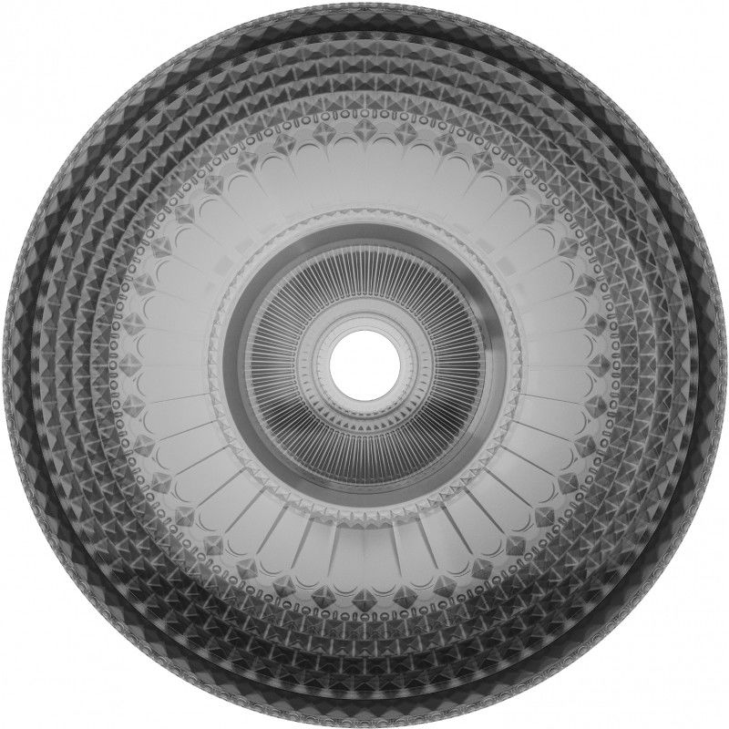 Mexen Heba üveg mosdókagyló 45 x 45 cm, fekete - 24064570