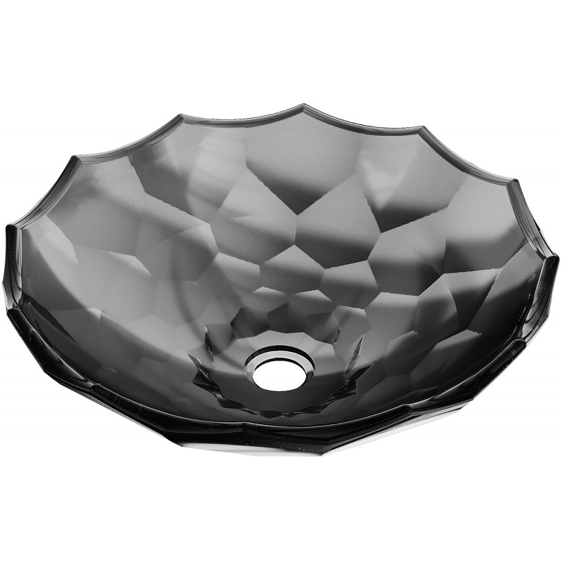 Mexen Inga üveg pult feletti mosdó 44 x 44 cm, fekete - 24074470