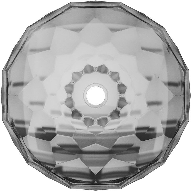 Mexen Inga üveg munkalapra szerelhető mosdókagyló 44 x 44 cm, fekete - 24074470