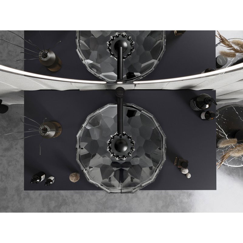 Mexen Inga chiuvetă de blat din sticlă 44 x 44 cm, transparent - 24074400