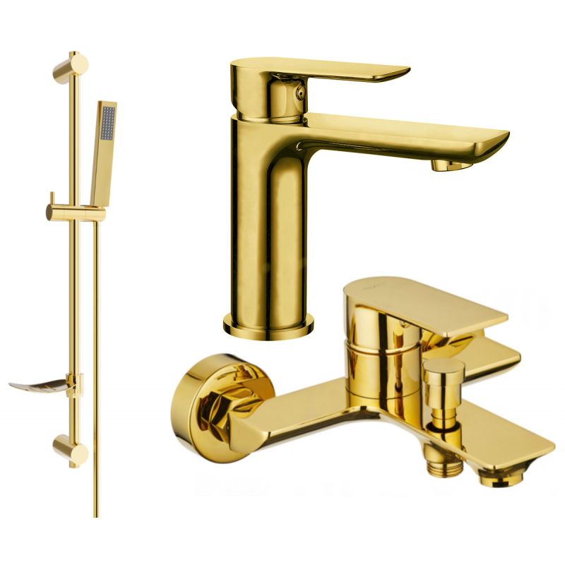 Mexen Alfa Set de baie DF02, auriu - 745703DF02-50