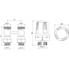 Mexen G01 kéttárcsás termosztatikus készlet DN50, egyenes 1/2"x3/4", nikkel - W912-012-918-01