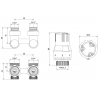 Mexen G02 set termostatic dublu DN50, colţar 1/2"x3/4", nichel - W911-012-928-01