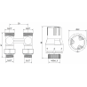 Mexen G02 kétcsöves termosztatikus készlet DN50, egyenes 1/2"x3/4", nikkel - W912-012-928-01