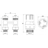 Mexen G02 set termostatic cu două tuburi DN50, drept 1/2"x3/4", nichel - W912-012-928-01
