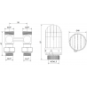 Mexen G03 set de termostat dual DN50, unghi 1/2"x16 mm, nichel - W911-016-938-01