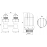 Mexen G03 set termostatic bicomandă DN50, drept 1/2"x16 mm, nichel - W912-016-938-01