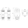 Mexen G04 termosztatikus készlet kétcsöves DN50, egyenes 1/2"x3/4", nikkel - W912-012-948-01