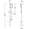 Mexen Alfa DF54 set de duș, Albă/Crom - 745704DF54-02