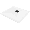 Mexen Stone+ cadă de duș din compozit pătrată 100 x 100 cm, albă, cu mască neagră - 44101010-B