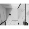 Mexen Stone+ 80 x 80 cm-es négyzet alakú, fehér kompozit zuhanytálca, fekete borítással - 44108080-B
