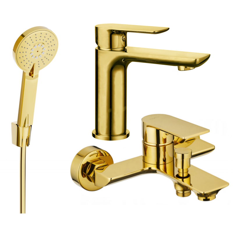 Mexen Alfa R40 set de baie, auriu - 745703R40-50